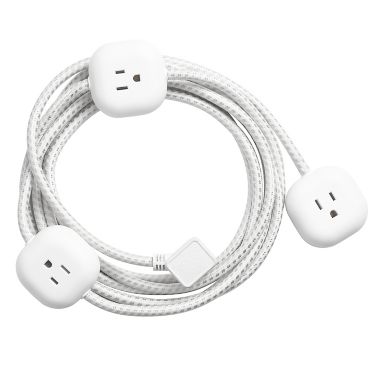 Globe Electric Designer Power Series 9-ft 3-Outlet Interval Extension Cord in White. View a larger version of this product image.