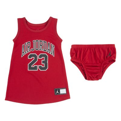 Jordan&reg; Size 18M 2-Piece Jersey Sleeveless Dress and Panty Set in Red