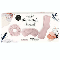 DANIELLE® Creations Sleep in Style Cozy Plush Self Care Set in Dusty Rose