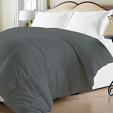 Luxury Home Down Alternative Full/Queen Comforter in Grey. View a larger version of this product image.