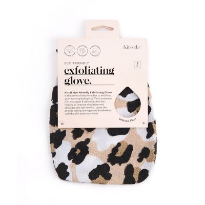 KITSCH Eco-friendly Exfoliating Body Glove in Leopard
