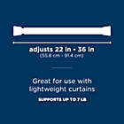 Alternate image 5 for Adjustable 22 to 36-Inch Oval Spring Tension Curtain Rod in White