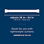Alternate image 4 for Adjustable 36 to 60-Inch Oval Spring Tension Curtain Rod in White