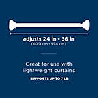 Alternate image 7 for Spring Tension Pewter 24-Inch - 36-Inch Curtain Rod