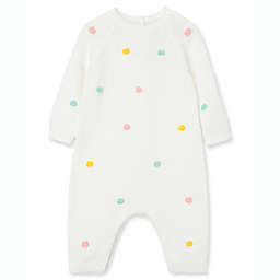 Little Me Confetti Dots Coverall in Ivory