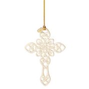 Lenox&reg; 2022 Snow Fantasies Cross Holiday Ornament in Ivory