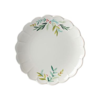 Lenox&reg; French Perle Scallop Holiday Accent Plates in White (Set of 4). View a larger version of this product image.