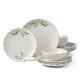 Lenox® French Perle Scallop Holiday 12-Piece Dinnerware Set in White