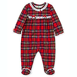 Little Me® Plaid Christmas Footed Pajama in Red