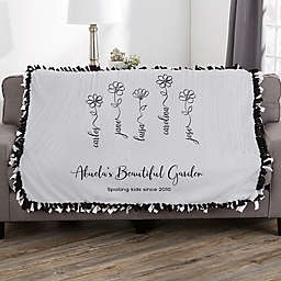Garden Of Love Personalized Tie Blanket