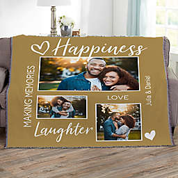 Photo Collage For Couples Personalized Woven Throw