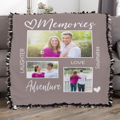 Photo Collage For Couples Personalized Tie Blanket
