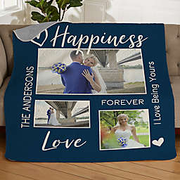 Photo Collage For Couples Personalized Quilted Blanket