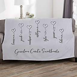 Connected By Love Personalized Plush Fleece Blanket
