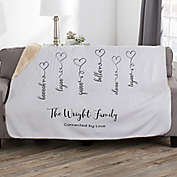 Connected By Love Personalized Sherpa Blanket