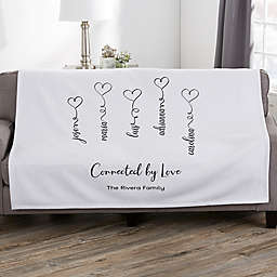 Connected By Love Personalized Sweatshirt Blanket