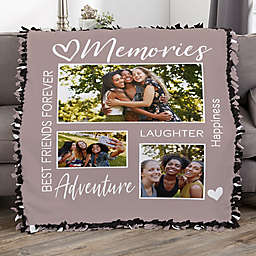 Photo Collage For Her Personalized Tie Blanket