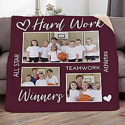 Photo Collage For Kids Personalized Sherpa Blanket