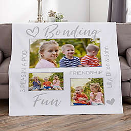 Photo Collage For Kids Personalized Photo 50-Inch x 60-Inch Sweatshirt Blanket