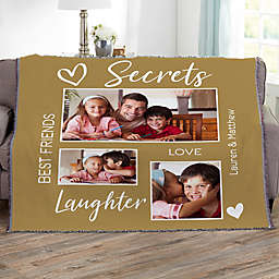Photo Collage For Kids Personalized Photo 50-Inch x 60-Inch Woven Throw