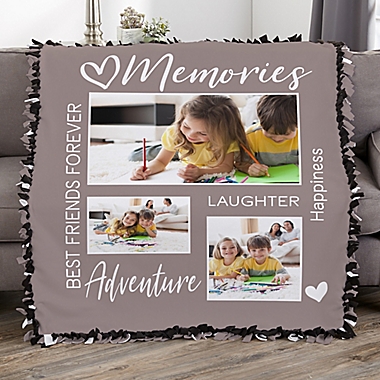 Photo Collage For Kids Personalized Photo 50-Inch x 60-Inch Tie Blanket. View a larger version of this product image.