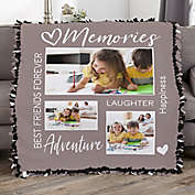 Photo Collage For Kids Personalized Photo 50-Inch x 60-Inch Tie Blanket