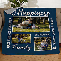 Photo Collage For Kids Personalized Photo 50-Inch x 60-Inch Quilted Blanket