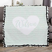 Family Heart Personalized 50-Inch x 60-Inch Tie Blanket