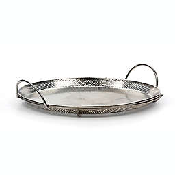 RSVP BBQ Precision Pierced Pizza Pan in Stainless Steel
