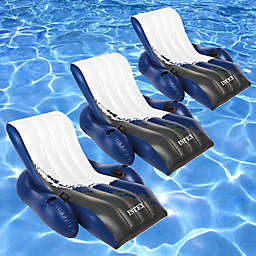 Intex® Inflatable Recliner Lounge Pool Floats in Blue (Set of 3)