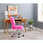 Alternate image 12 for Faux Flokati Armless Office Chair in Pink
