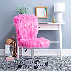 Alternate image 14 for Faux Flokati Armless Office Chair in Pink