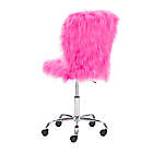 Alternate image 9 for Faux Flokati Armless Office Chair in Pink