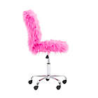Alternate image 7 for Faux Flokati Armless Office Chair in Pink
