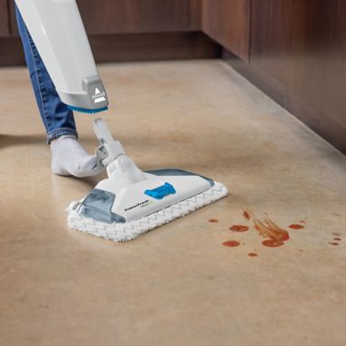 BISSELL&reg; PowerFresh&reg; Deluxe Pet Steam Mop in White/Blue. View a larger version of this product image.