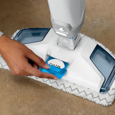 BISSELL&reg; PowerFresh&reg; Deluxe Pet Steam Mop in White/Blue. View a larger version of this product image.