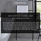 Alternate image 6 for Vera Wang&reg; Geo Stitch Quick Dry 3-Piece Towel Set in Dry/Aqua