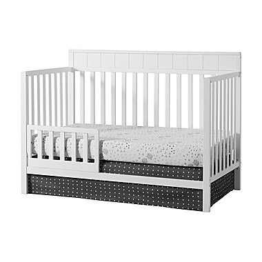 Oxford Baby&reg; Logan 4-in-1 Convertible Crib in Snow White. View a larger version of this product image.