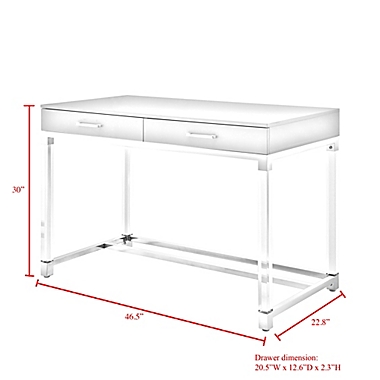Inspired Home Kalel 2-Drawer Writing Desk. View a larger version of this product image.