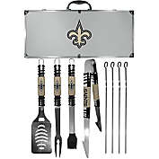 NFL New Orleans Saints 8-Piece Stainless Steel BBQ Grilling Tool Set