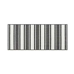 Nautica® Stripe 2'2 x 5' Runner in Dark Grey