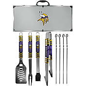 NFL Minnesota Vikings 8-Piece Stainless Steel BBQ Grilling Tool Set
