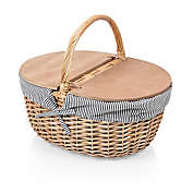 Picnic Time&reg; Country Picnic Basket in Natural Finish/Navy