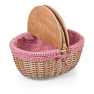 Picnic Time&reg; Country Picnic Basket in Red. View a larger version of this product image.