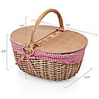Alternate image 2 for Picnic Time&reg; Country Picnic Basket in Red