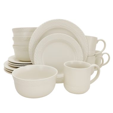 Bee & Willow&trade; Asheville 16-Piece Dinnerware Set in Cream. View a larger version of this product image.