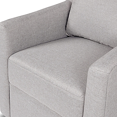 DaVinci Nova Pillowback Swivel Glider in Misty Grey. View a larger version of this product image.