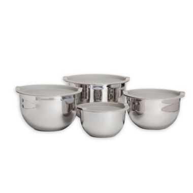 Our Table&trade; Stainless Steel Mixing Bowls with Lids (Set of 4). View a larger version of this product image.