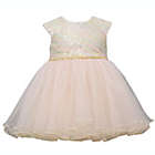 Alternate image 0 for Bonnie Baby Size 0-3M 2-Piece Sequin Ballerina Dress and Panty Set in Ivory