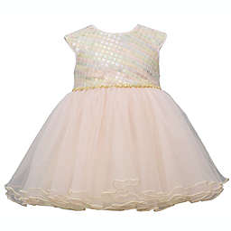 Bonnie Baby Size 12M 2-Piece Sequin Ballerina Dress and Panty Set in Ivory